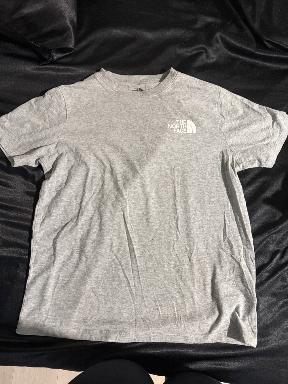 The North Face Men's Short Sleeve Tee — Heather Gray with White Logo